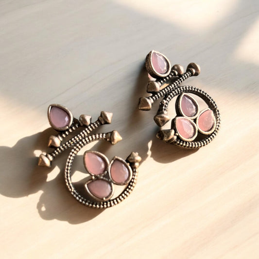 Drop Earrings with Stones