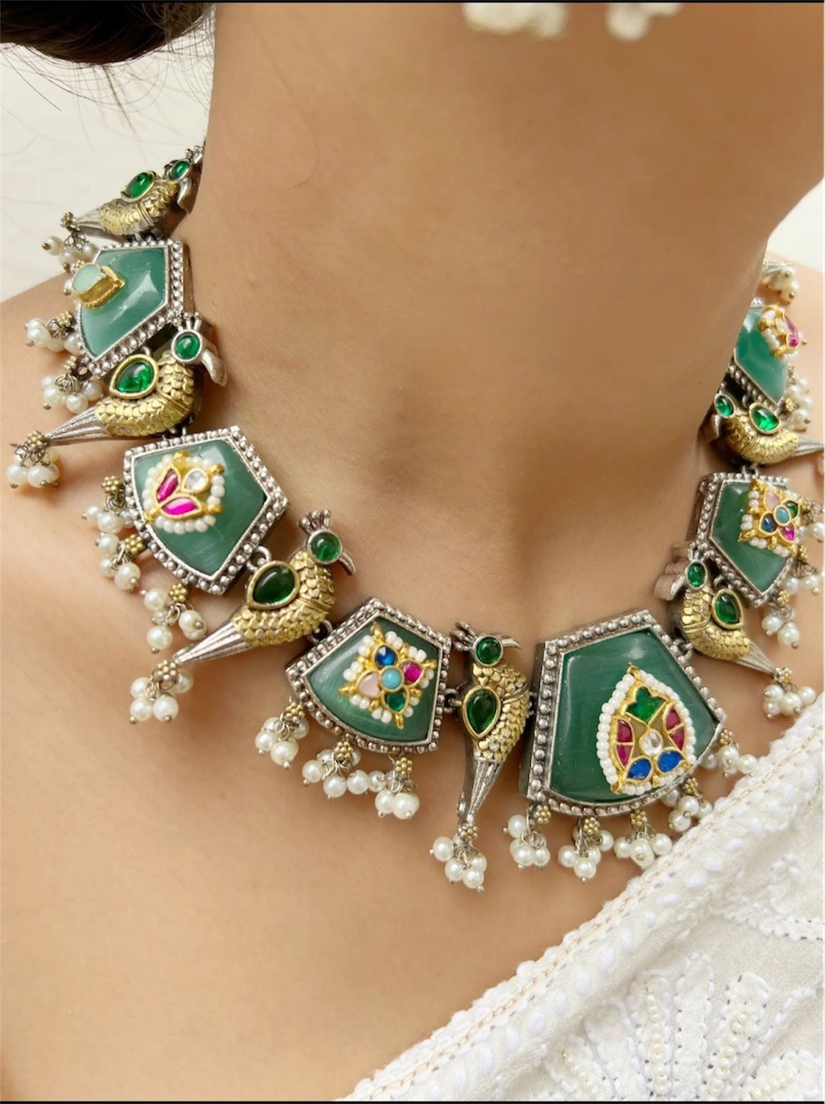 Royal Peacock Meenakari Necklace Set🦋🦋