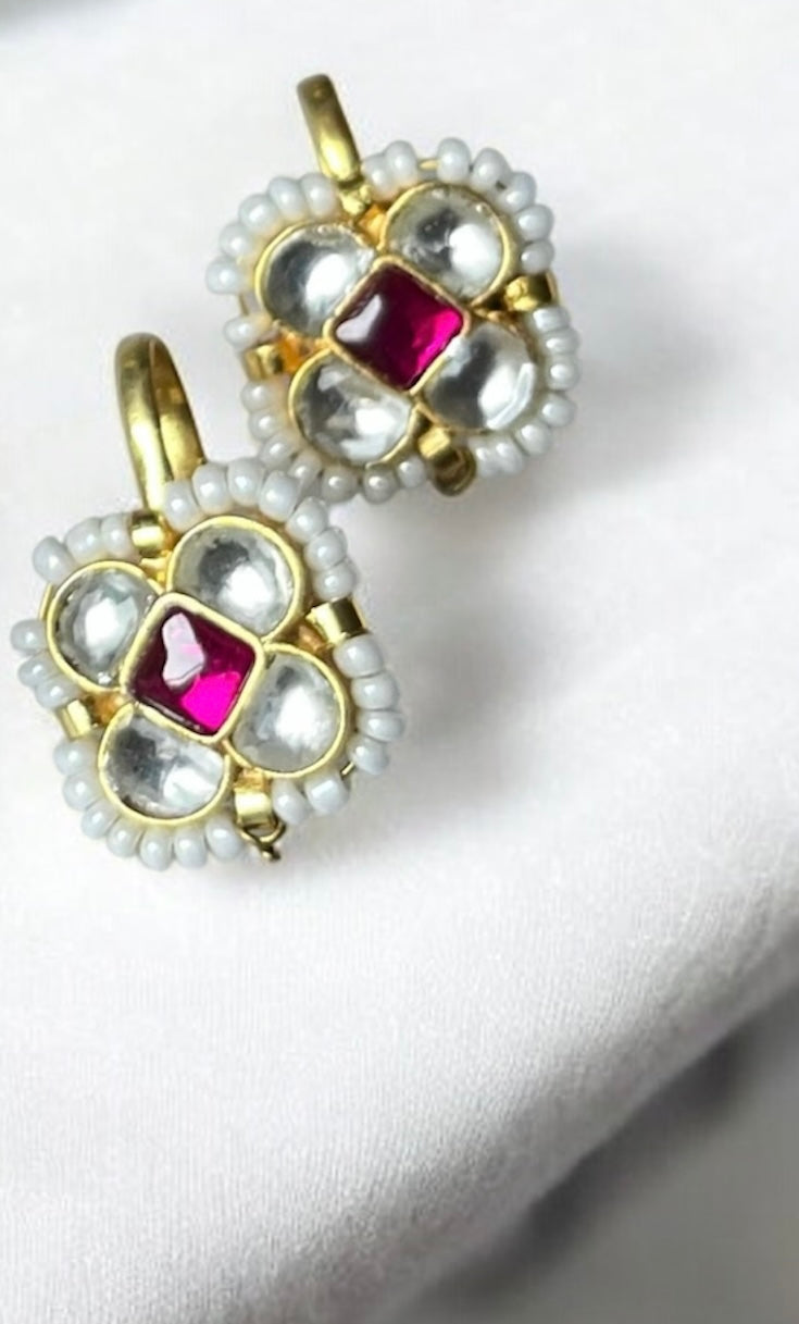 Gold Polish Silver Hoops