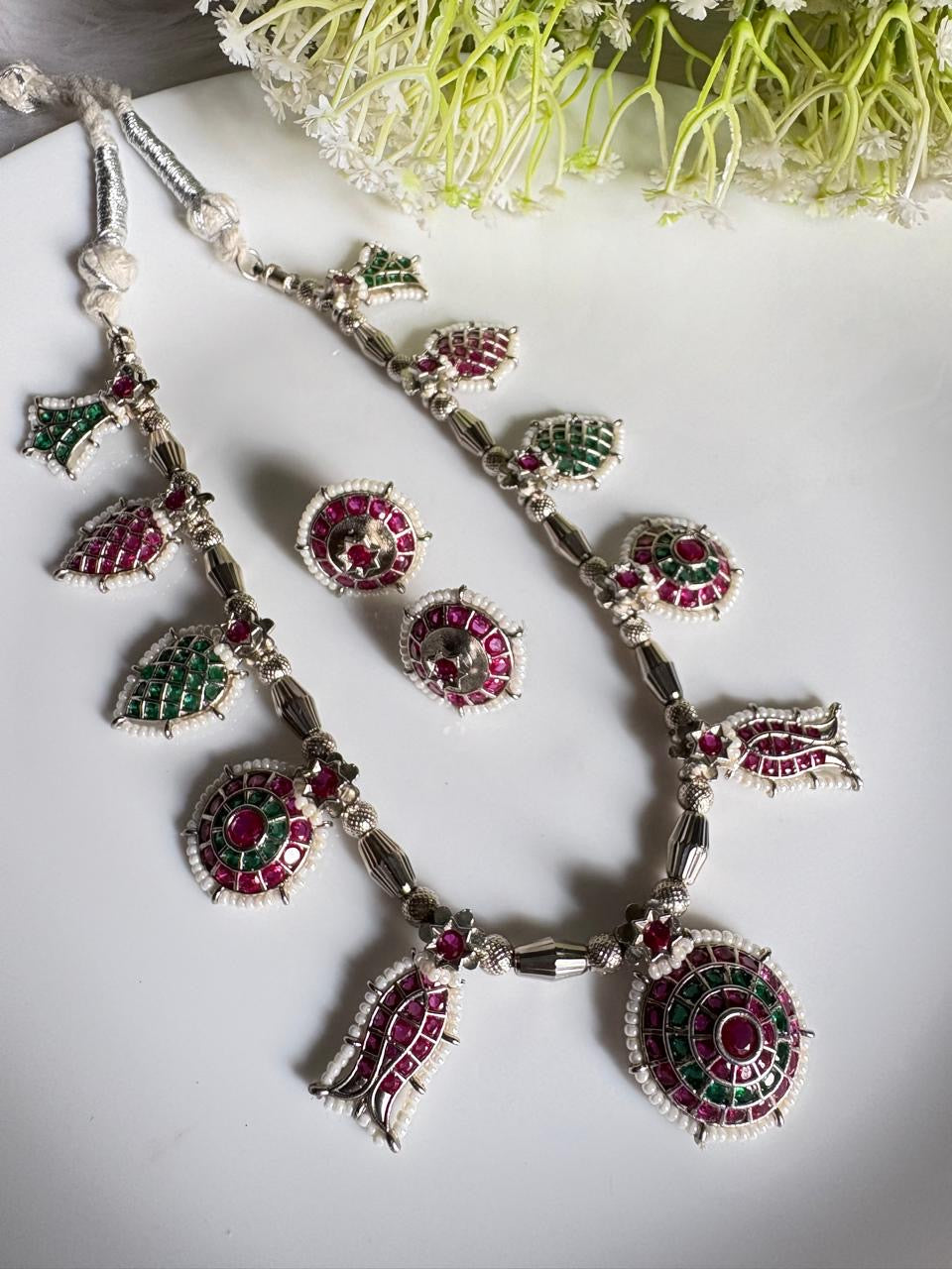 Royal Multicolour Kundan Necklace Set