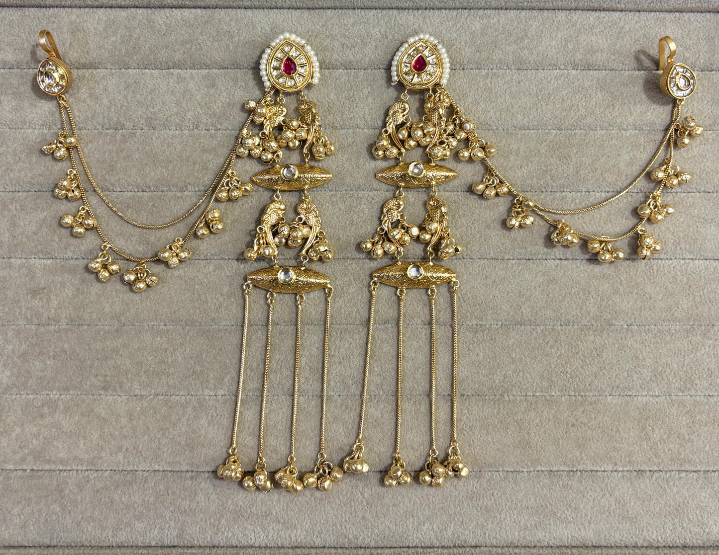 Antique Bridal Side Jhumar Earrings