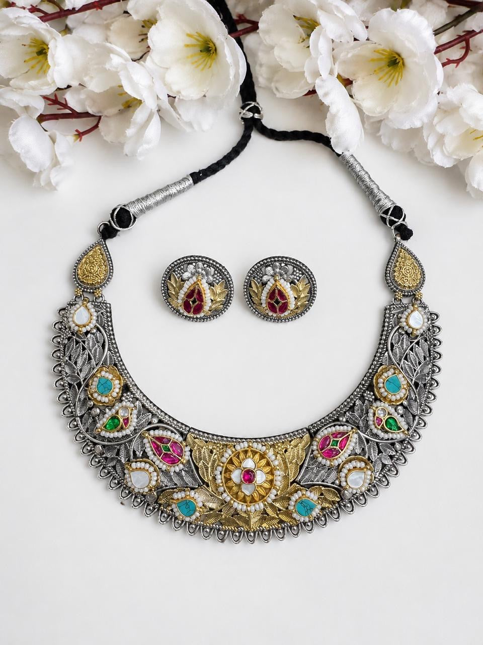 Vintage Kundan & Pearl Designer Necklace