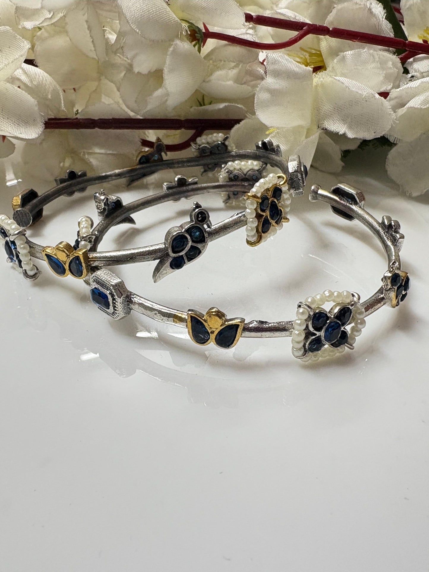 Premium Dual Tone Bangles comb Set of 3