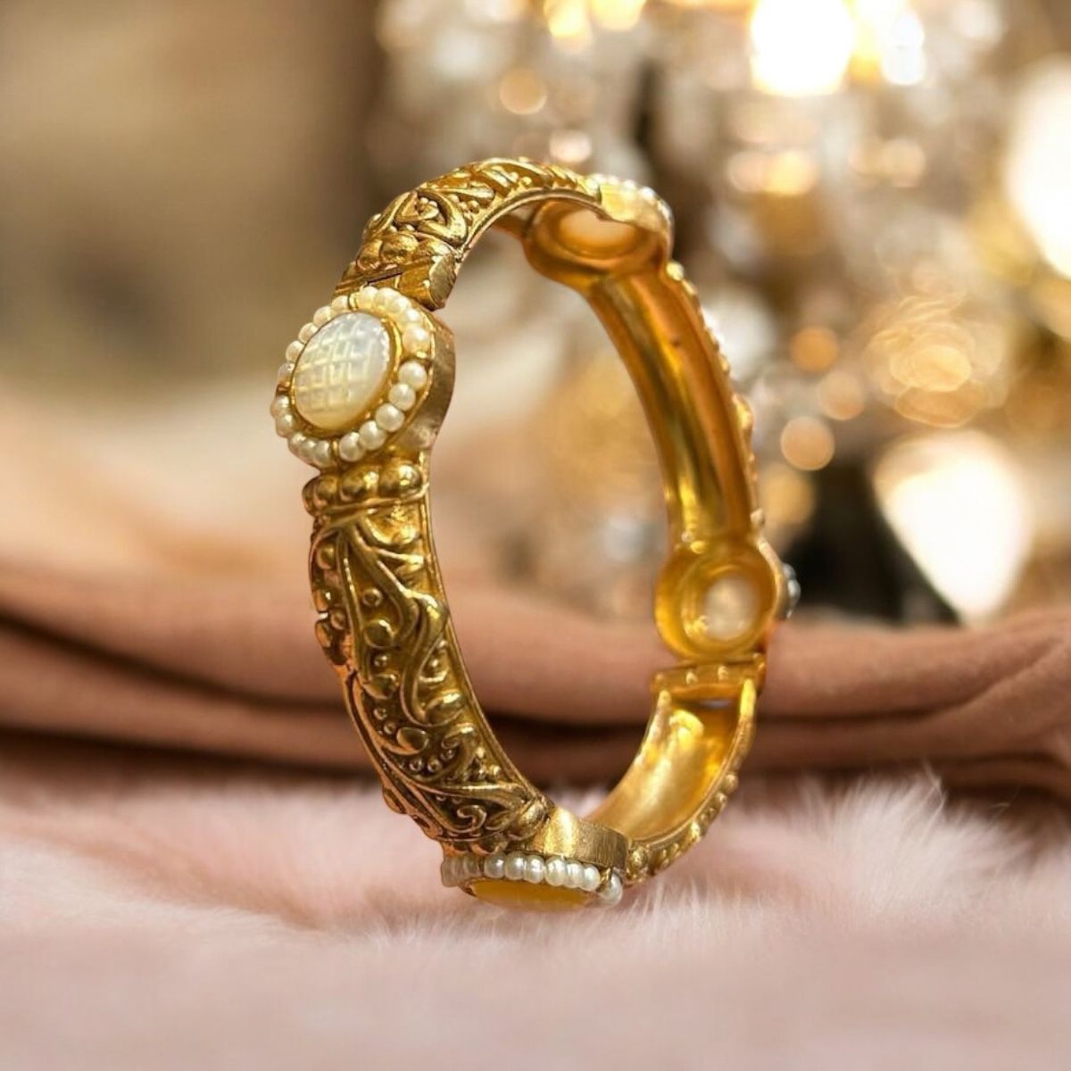 Shine Bright: Stunning Gold-Plated Bangles