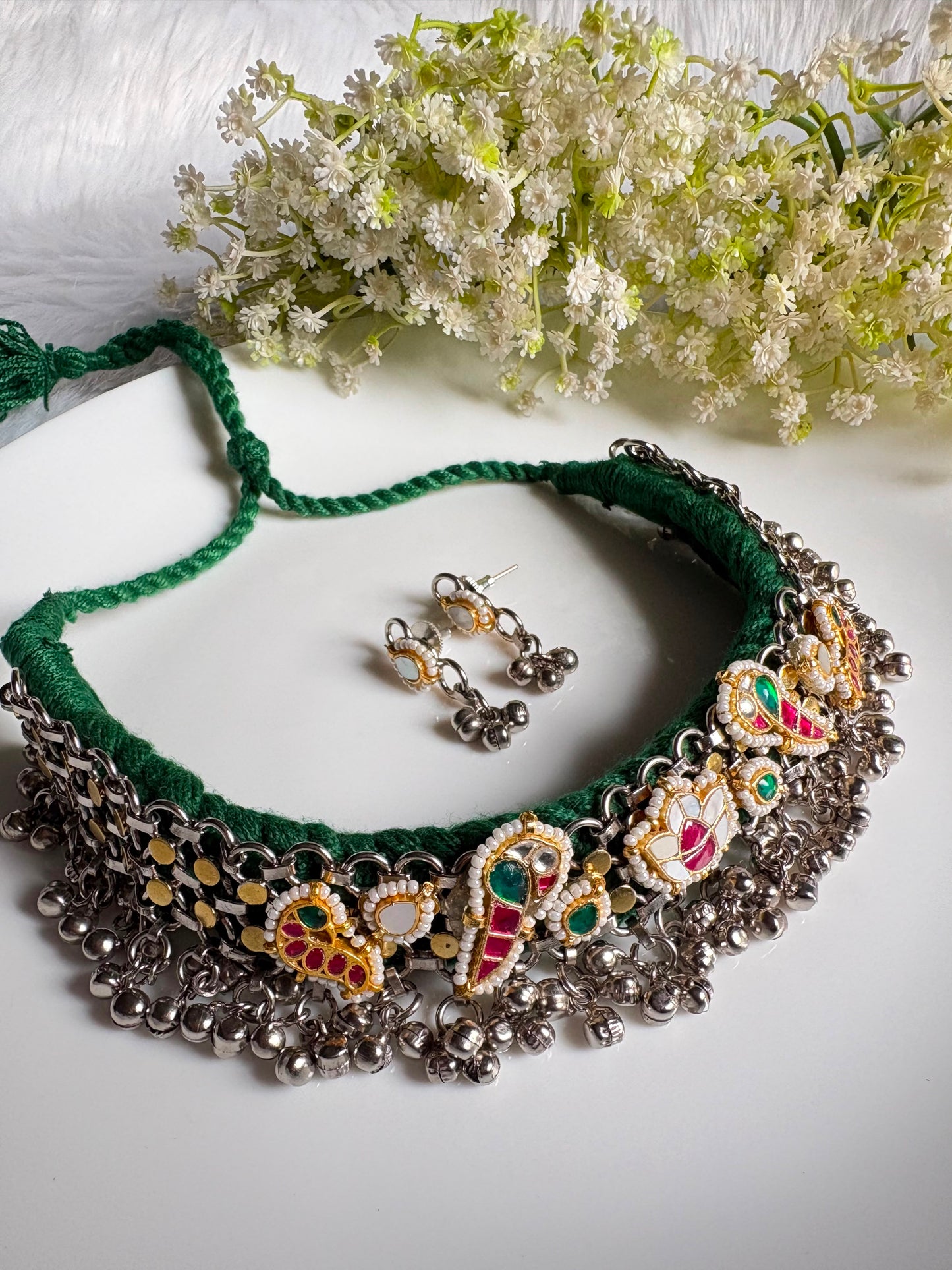 Rajwada Meenakari Necklace Set