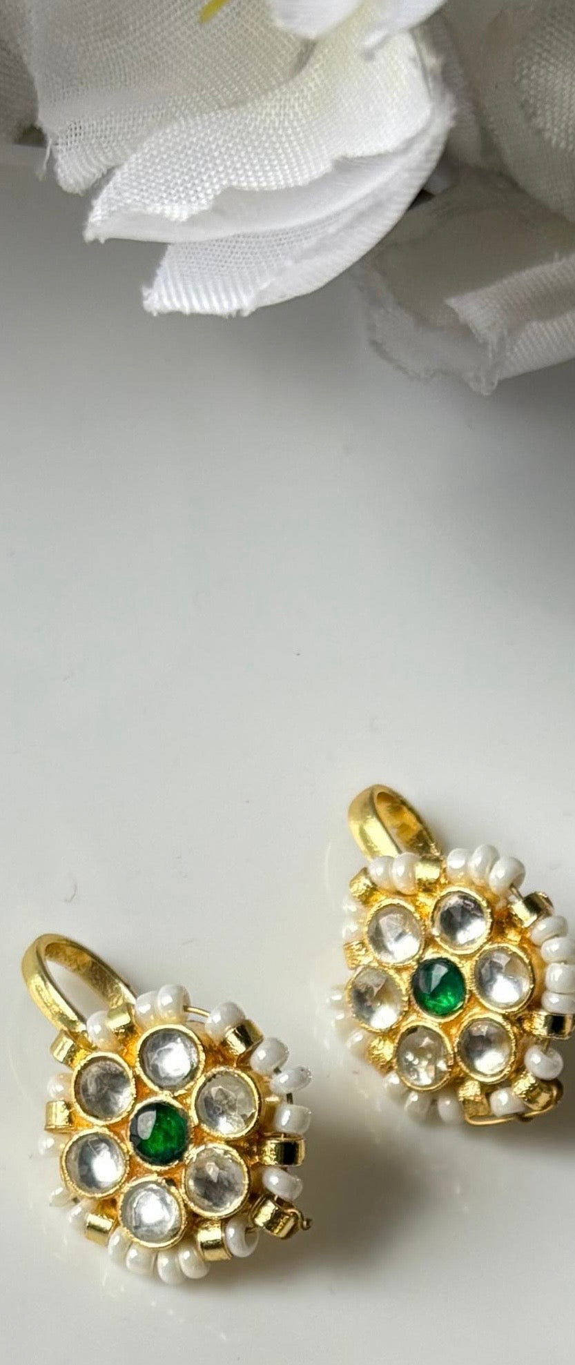 Gold Polish Silver Hoops