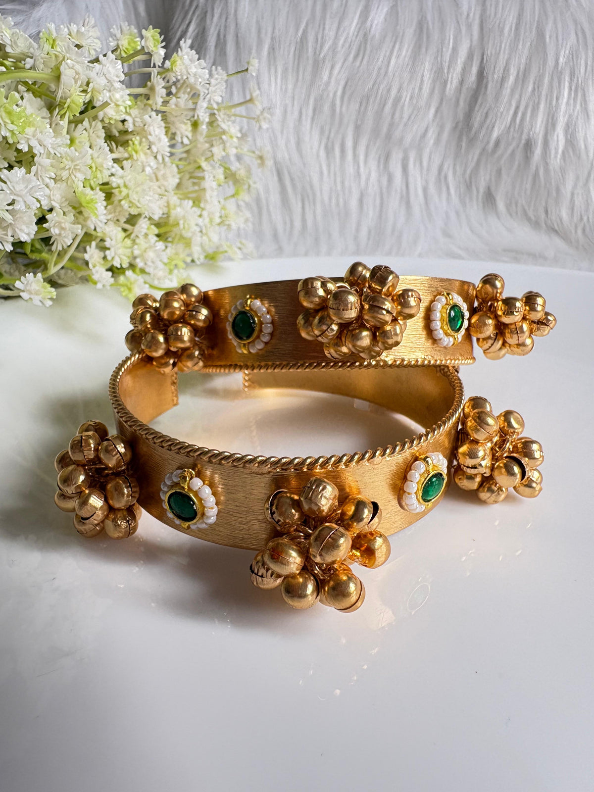 FESTIVE FAVOURITES 🌸 Golden Flexible Ghungroo Bangles