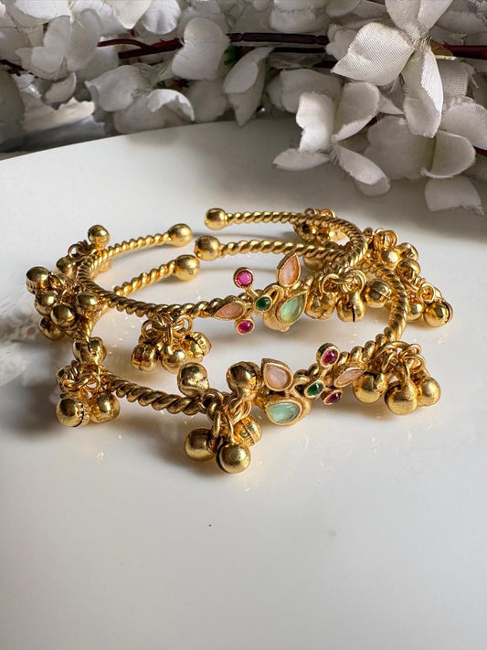 Maharani Kundan Charm Bangles