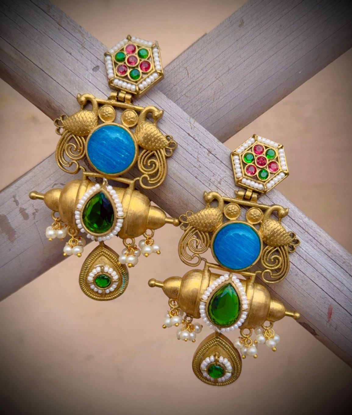 Stone-Studded Jhumkas