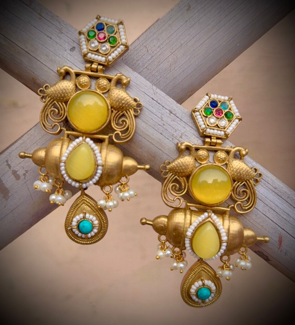 Stone-Studded Jhumkas