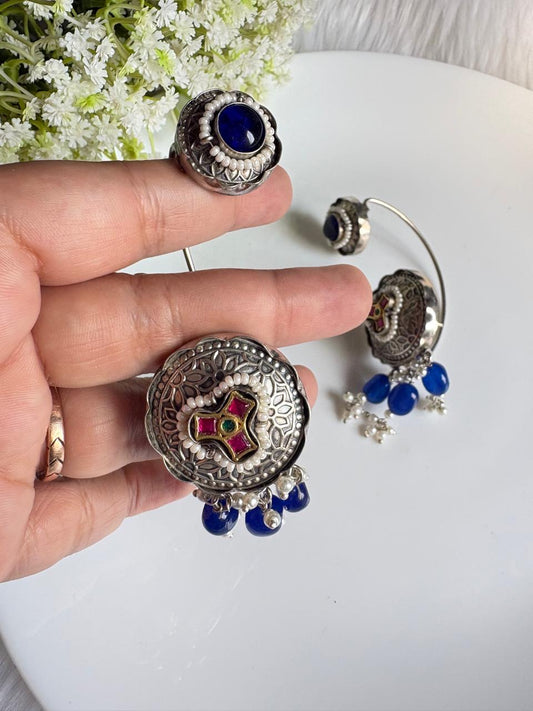HERITAGE KUNDAN FUSION EARCUFFS
