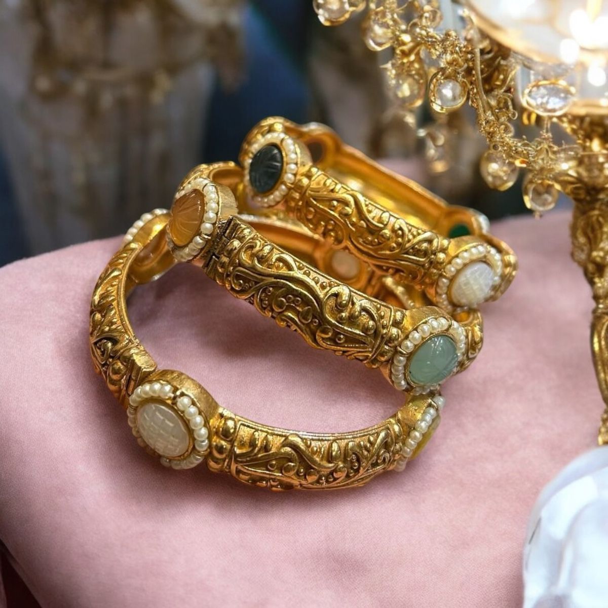 Shine Bright: Stunning Gold-Plated Bangles