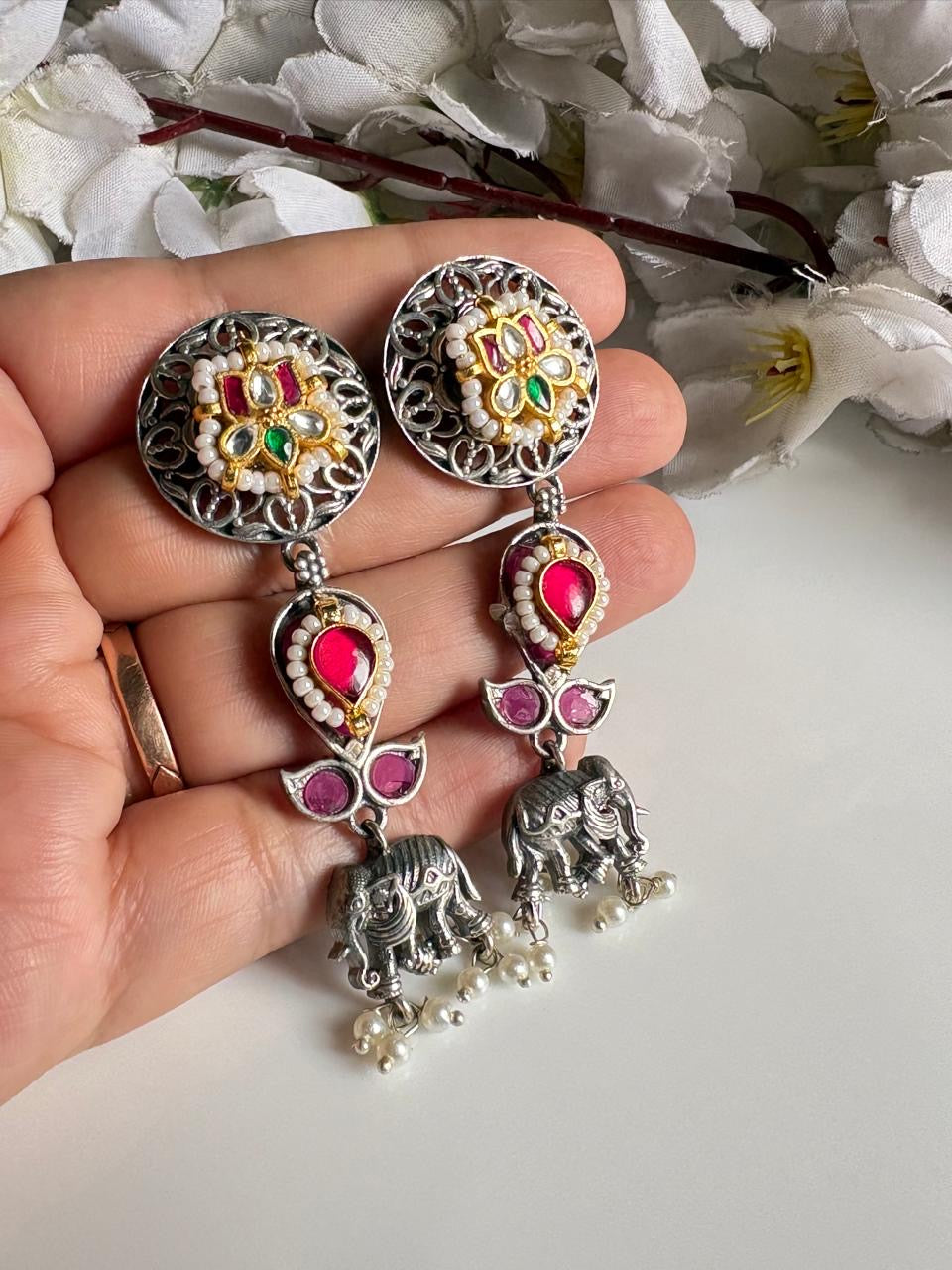 Heritage Elephant Charm Earrings