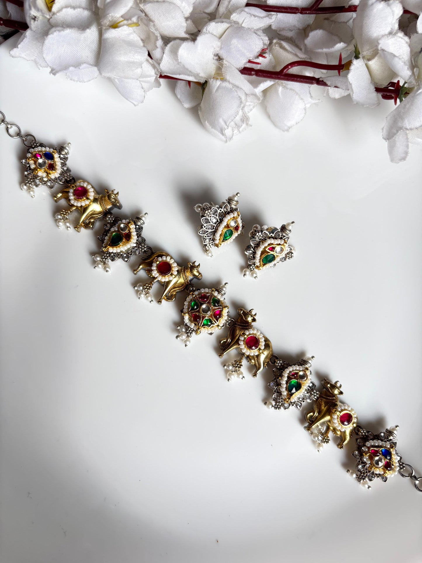 Rajwada Charm: Antique Oxidised Heritage