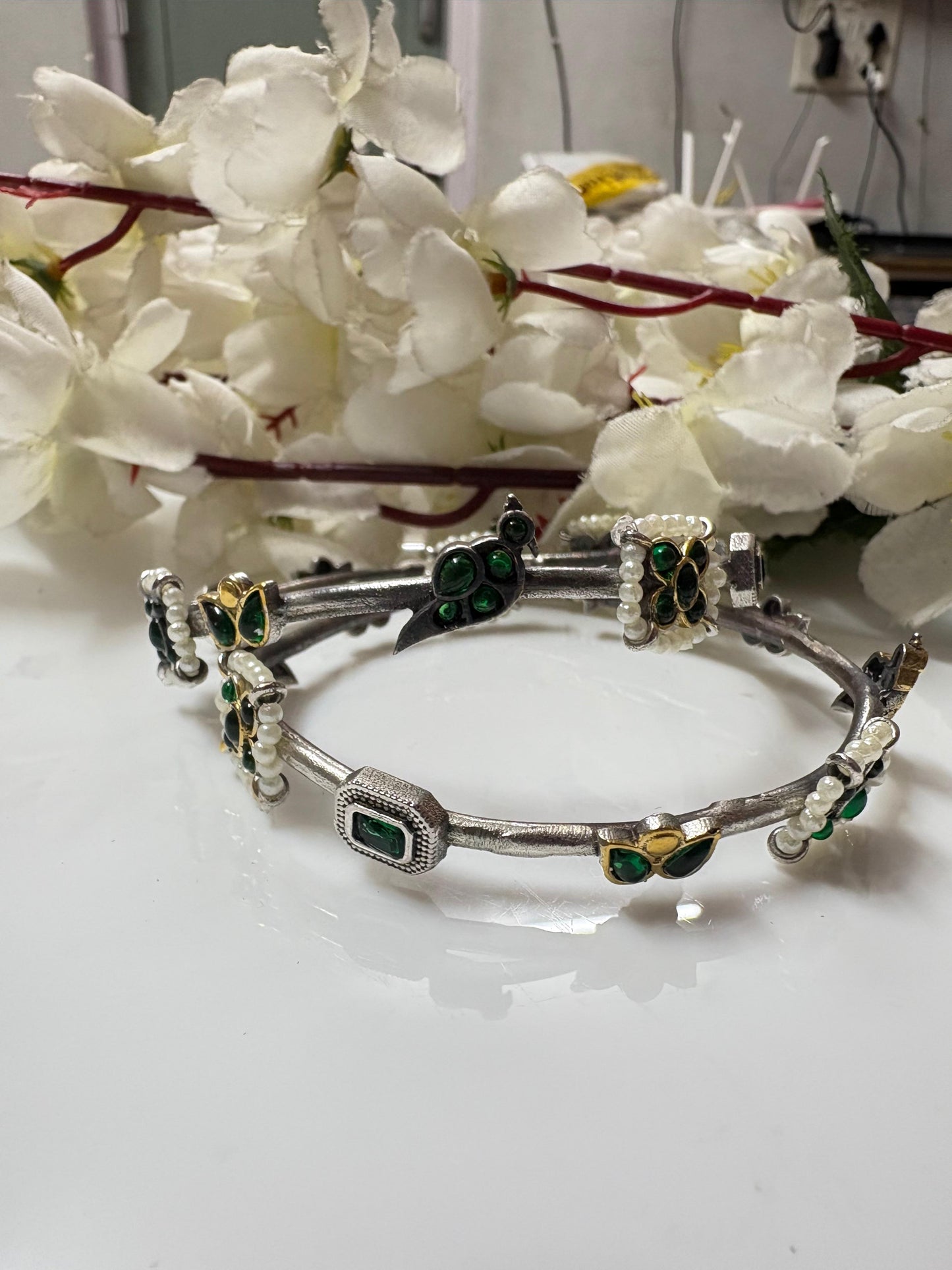 Premium Dual Tone Bird Charm Bangles