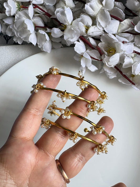 Heritage Pearl Gold Bangles