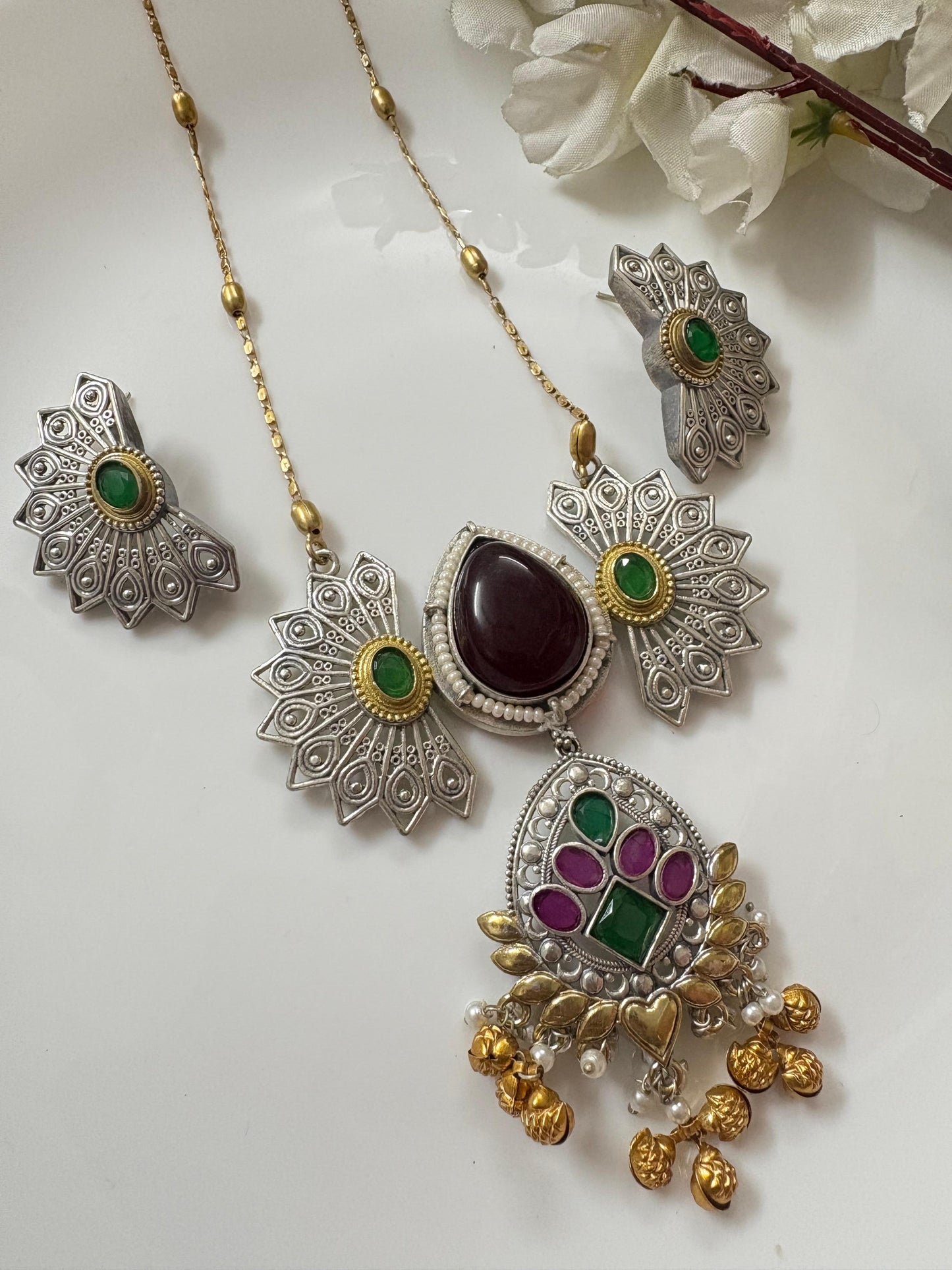 Heritage Inspired Peacock Design Necklace