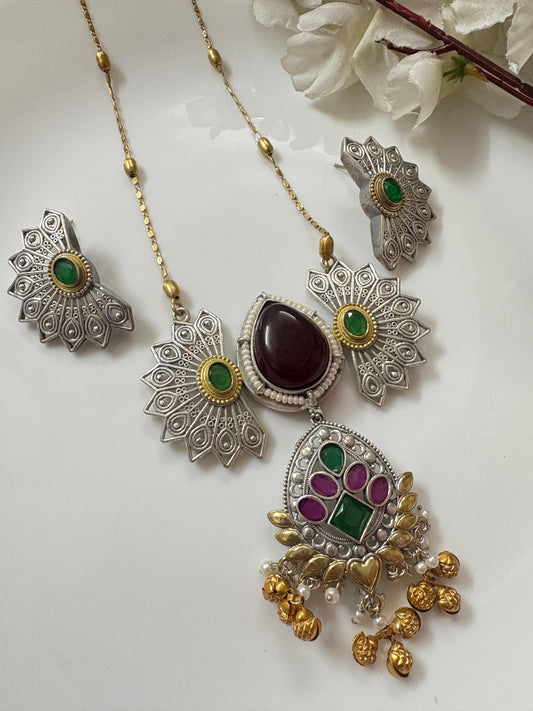 Heritage Inspired Peacock Design Necklace