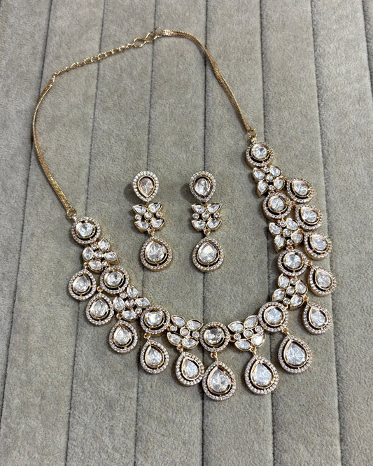 Crystal Charm Necklace Set🌸🦚💙