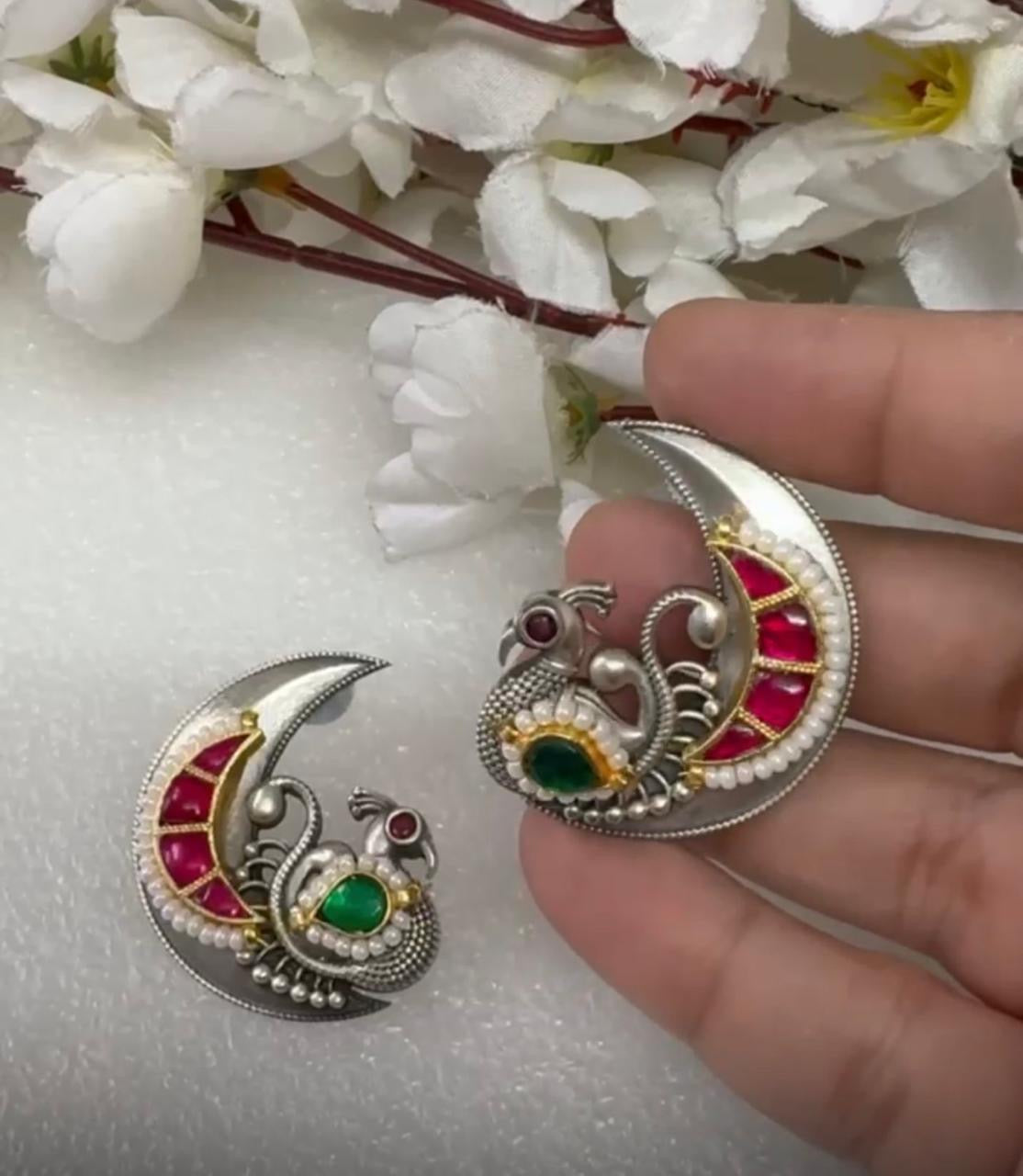 Royal Peacock Kundan Earrings
