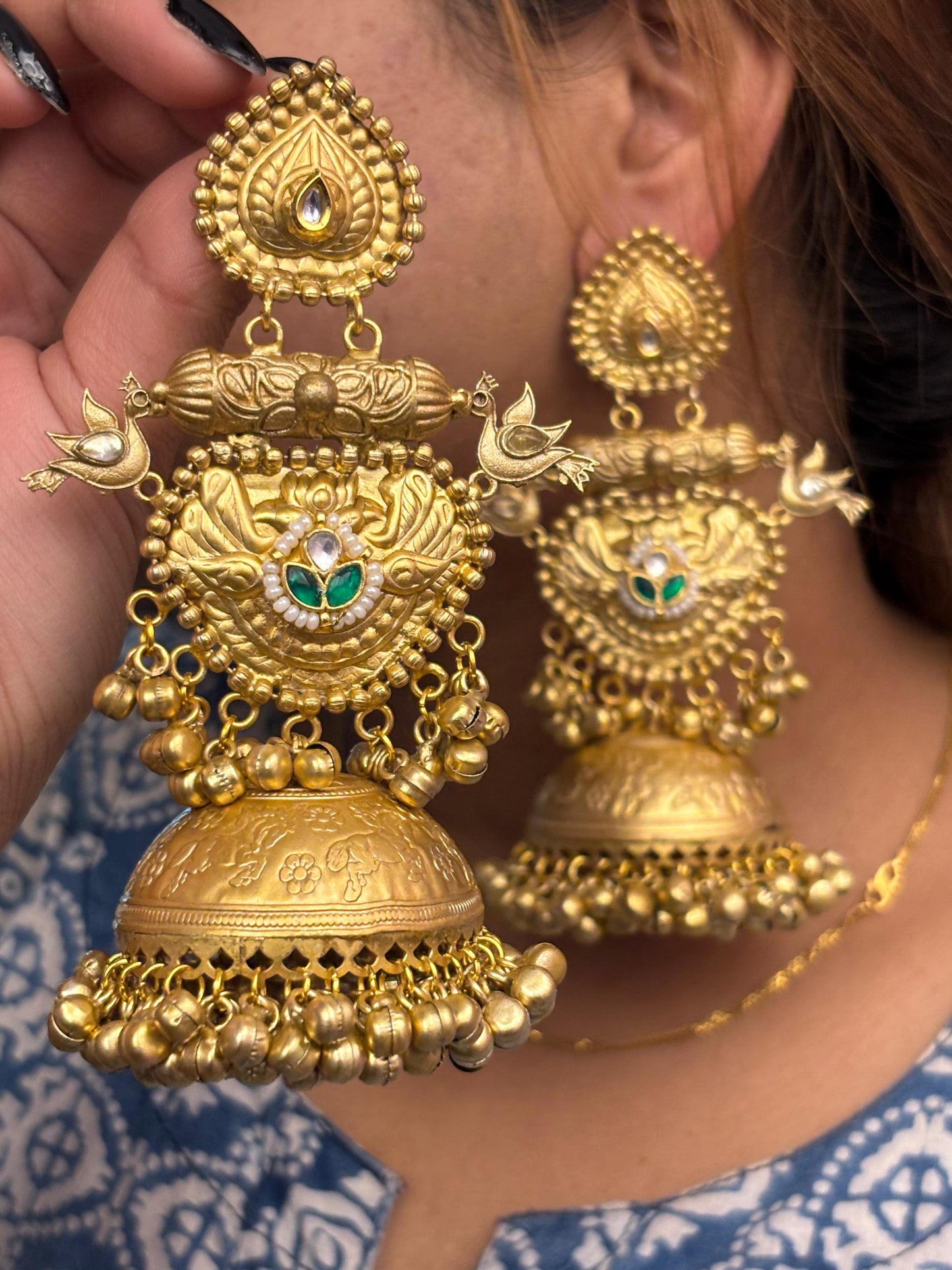 Kundan-Studded Jhumka