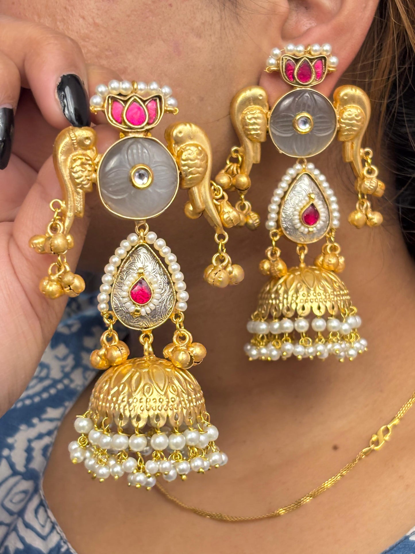 Pachi Fusion Floral Jhumkas💫💫