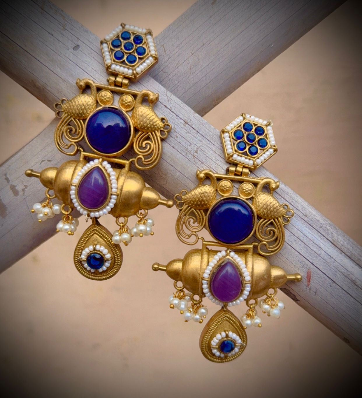 Stone-Studded Jhumkas