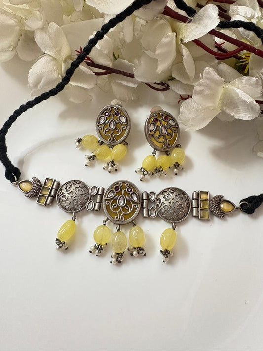 Heritage Inspired Peacock Choker Set