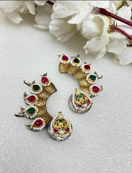 Royal Antique Kundan Peacock Earrings