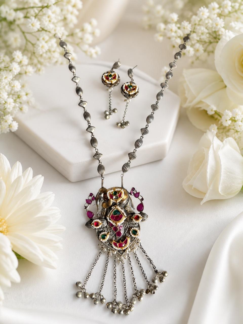 Regal Bloom Oxidised Set