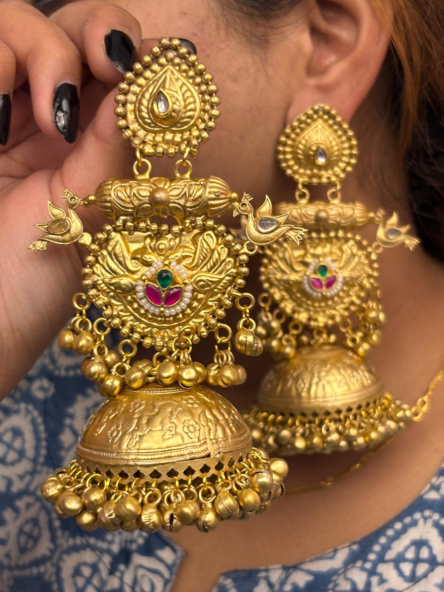 Kundan-Studded Jhumka