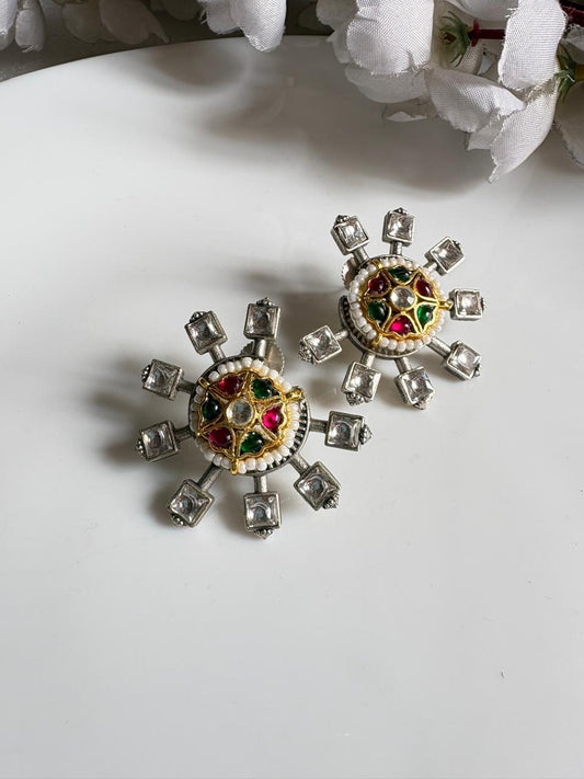 Heritage Kundan Statement Studs