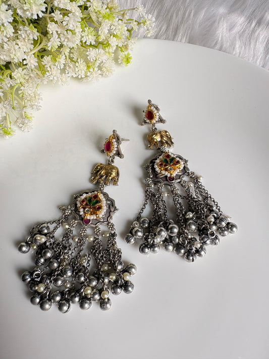 Heritage Crystal Kundan Drops