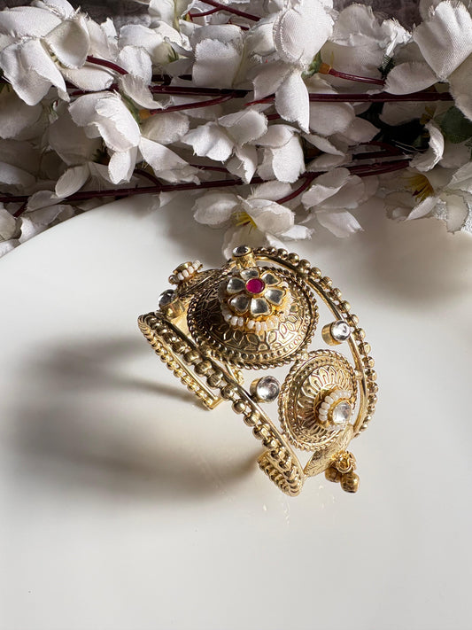 Traditional Polki Golden kundan handcuffs