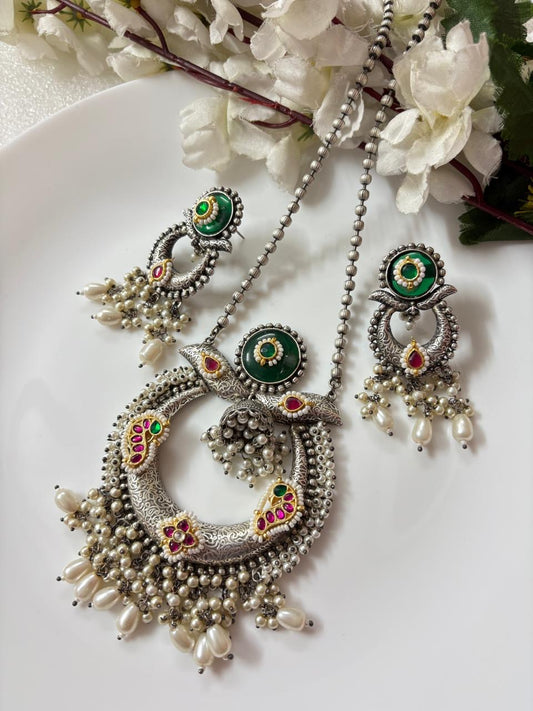Navratri Special Multicolor Oxidized Necklace
